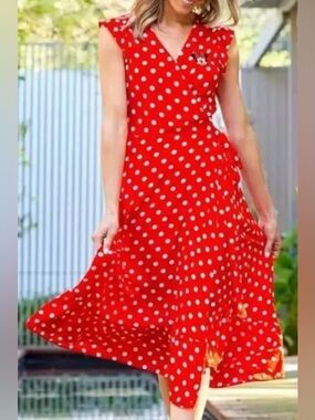 Disney Red Polka Dot Maxi Dress
